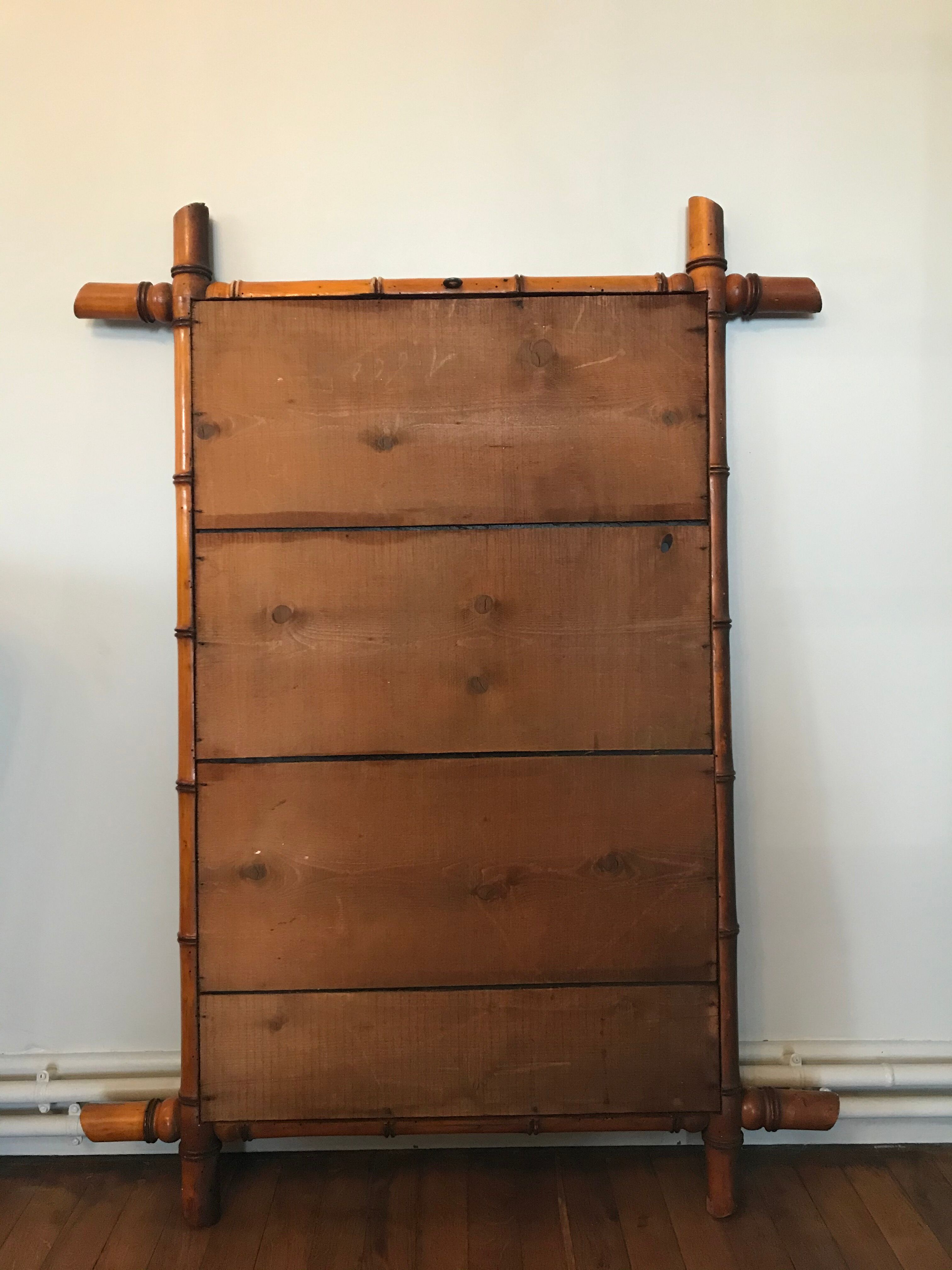 Vintage bamboo mirror 75 x 100 cm