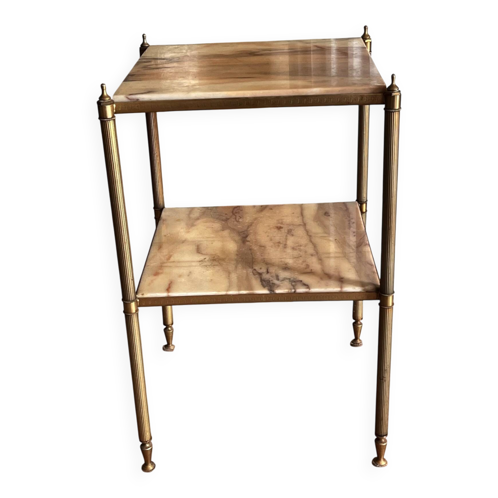 Marble and brass pedestal