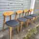 (Lot) 4 chaises Baumann Fontania (restaurées) 1960