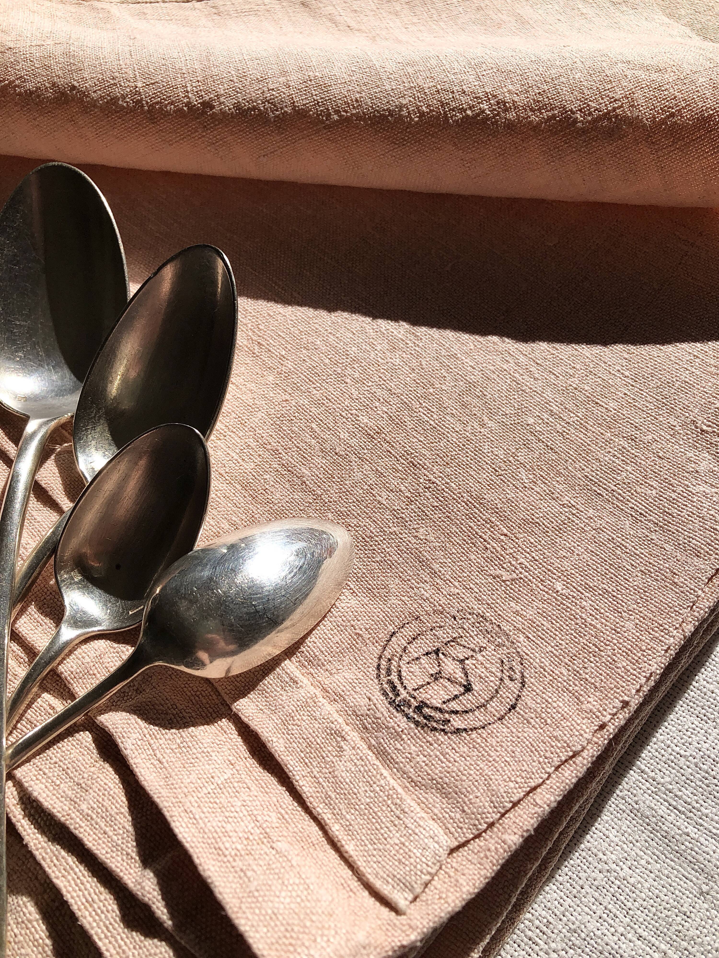 Harvest tablecloth tinted in tea pink