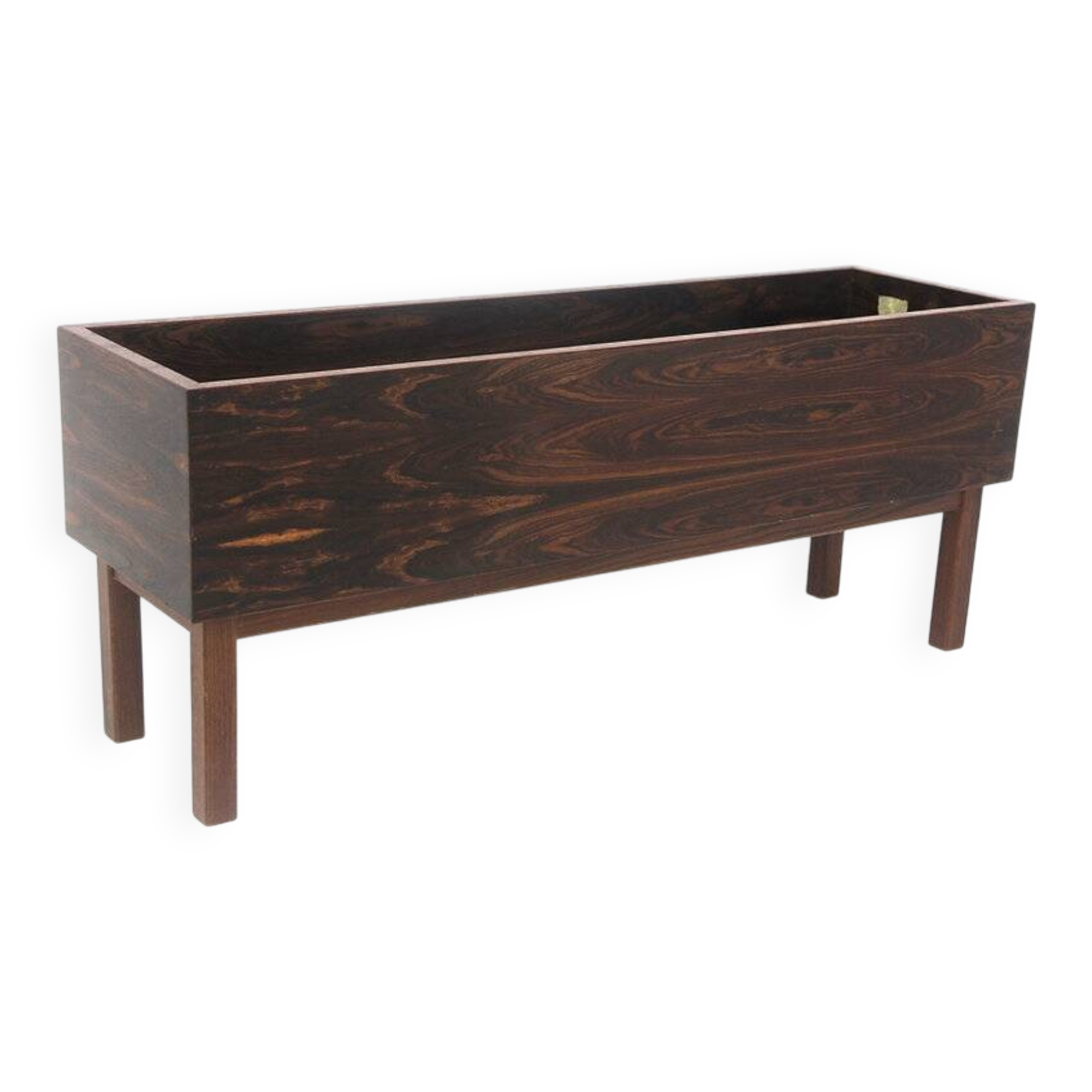 Scandinavian indoor planter in rosewood, Sweden, 1960.