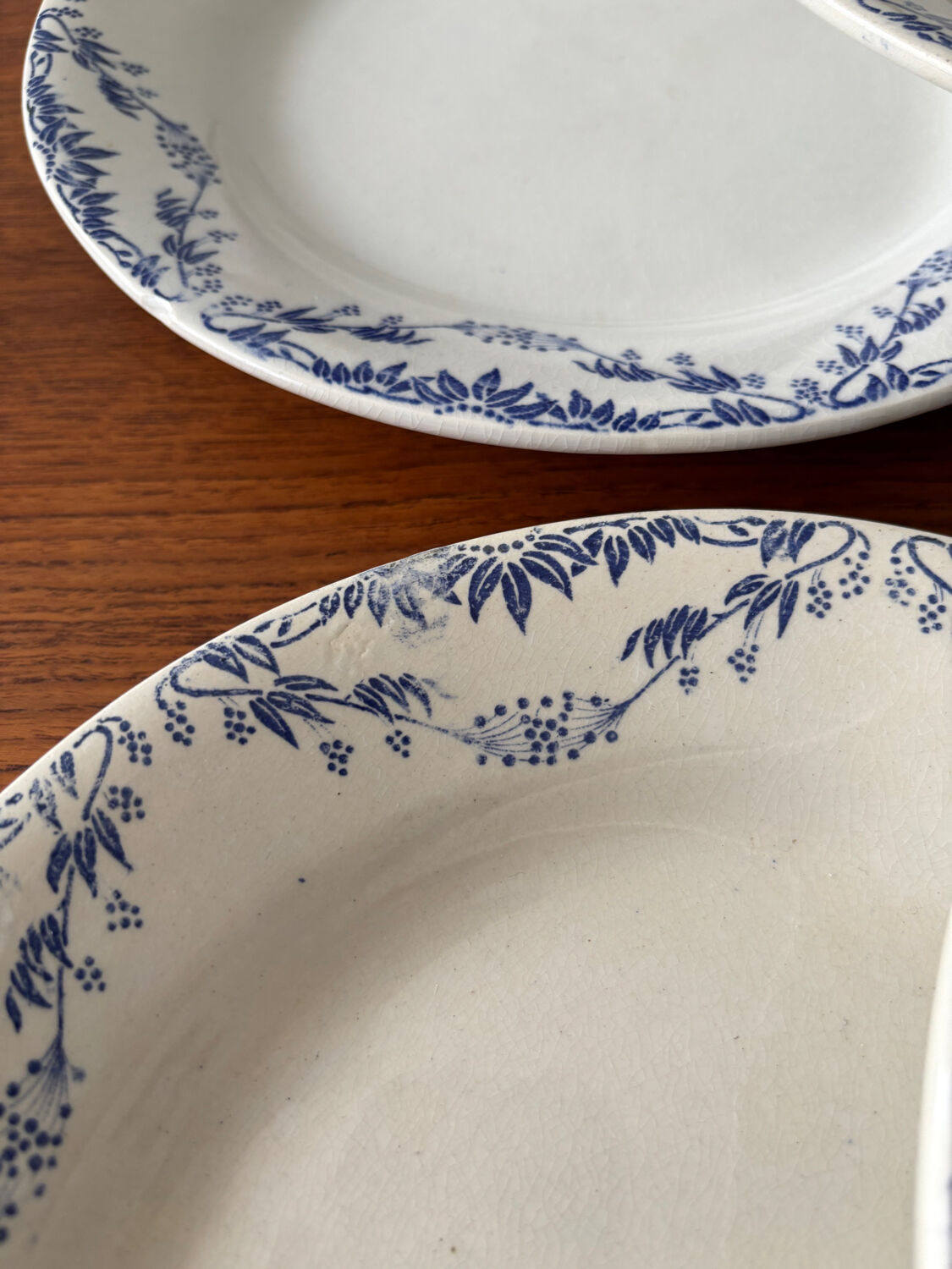 Set of 6 Creil and Montereau Labrador dinner plates – Mir model