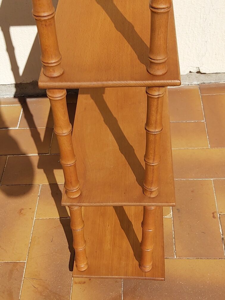 Vintage bamboo wood shelf