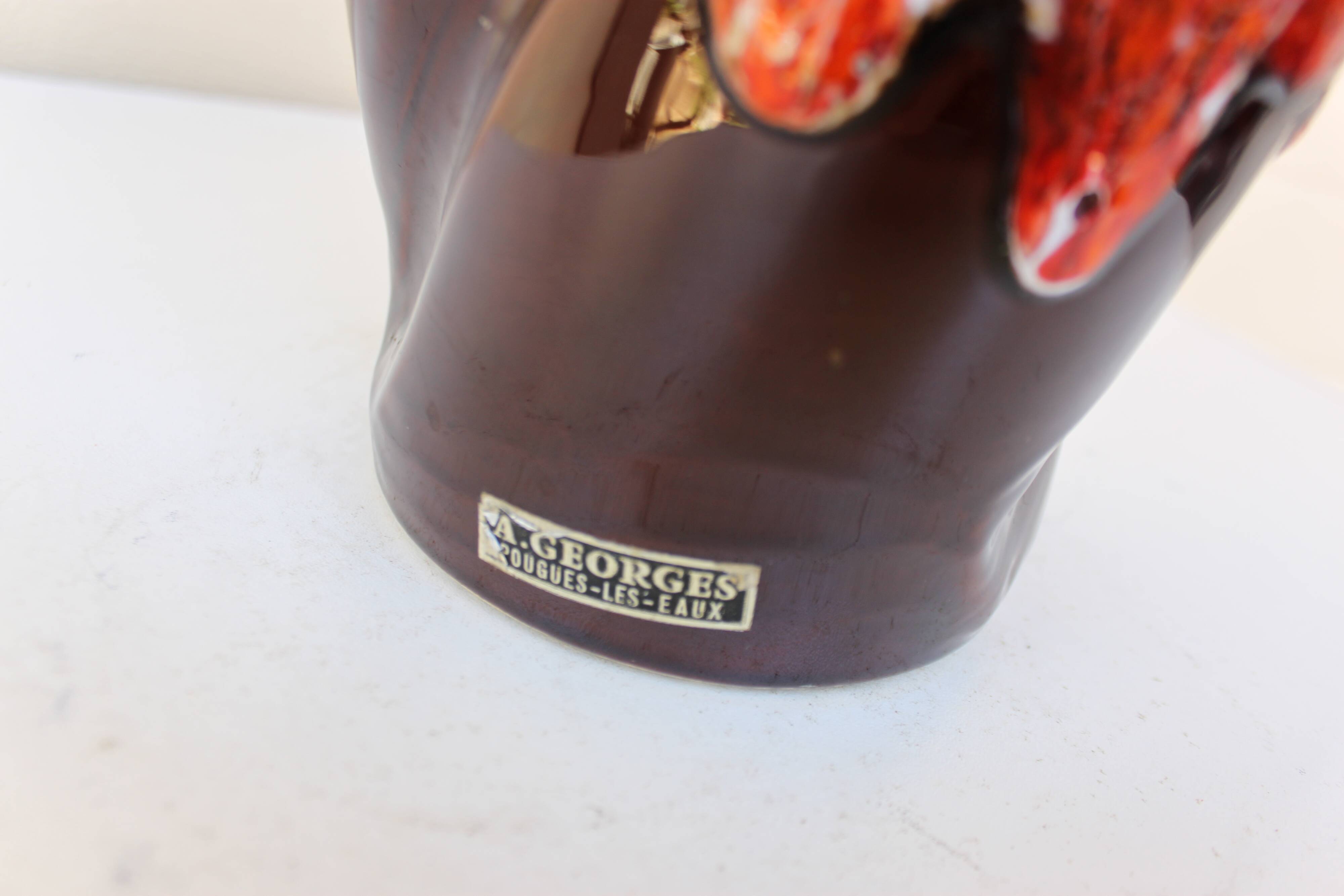 vase 1970 torsadé