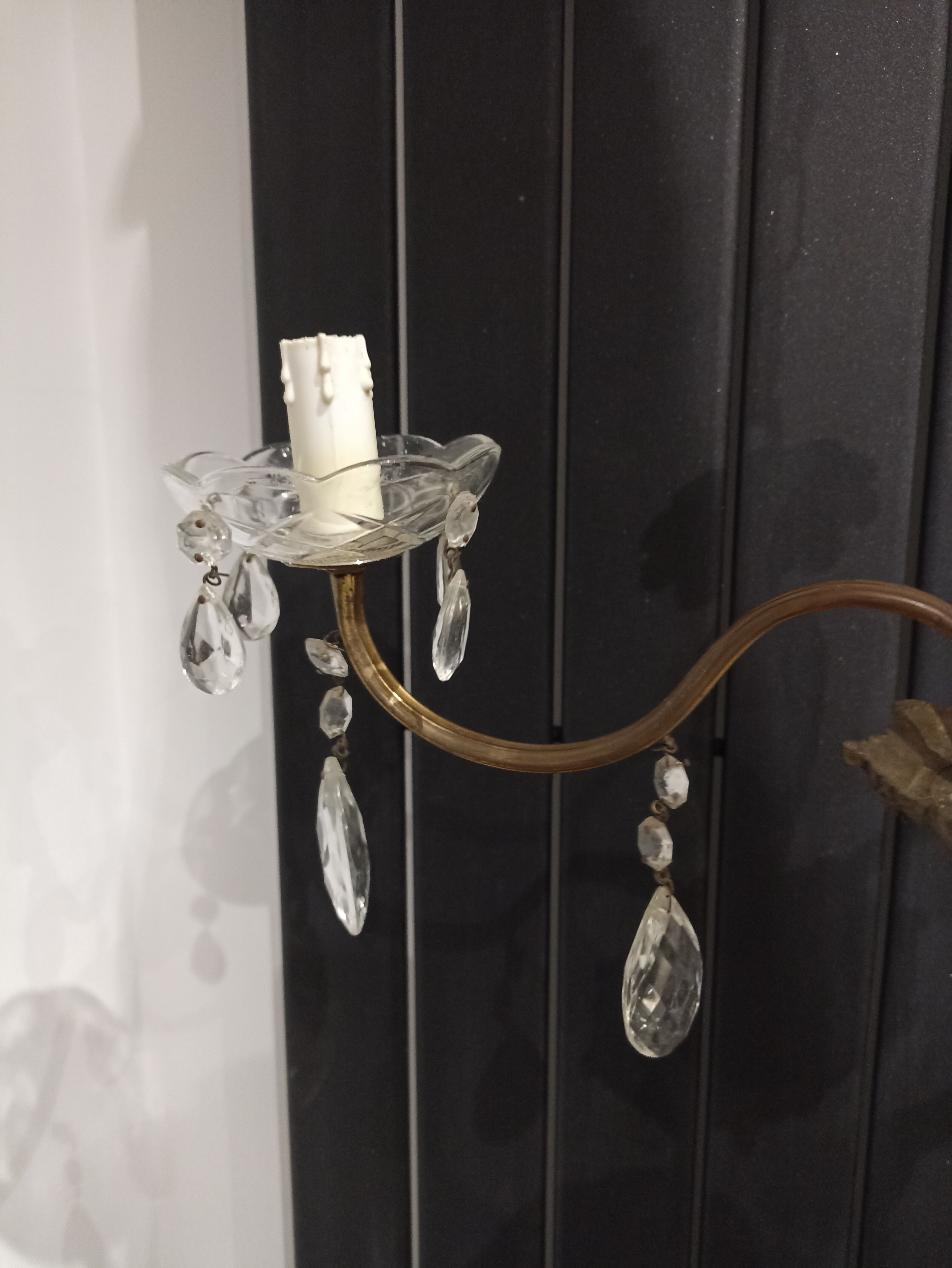 Brass grapefruit chandelier