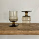 4 vintage smoked glass glasses "Willem Heesen"
