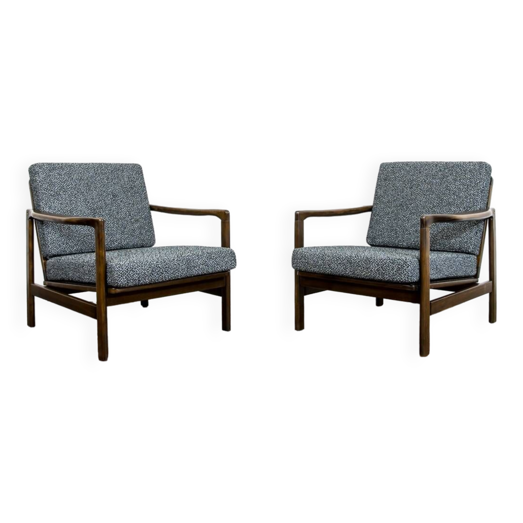 Paire de fauteuils restaurés du milieu du siècle par Zenon Bączyk, années 1960