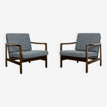 Pair Of Restored Mid Century Armchairs By Zenon Bączyk, 1960's