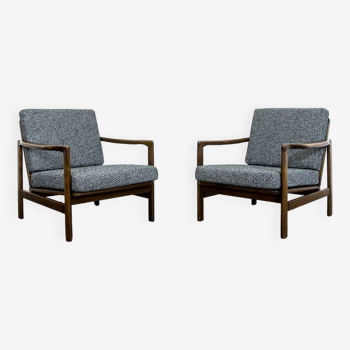 Paire de fauteuils restaurés du milieu du siècle par Zenon Bączyk, années 1960