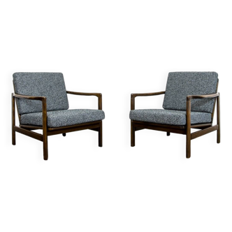 Pair Of Restored Mid Century Armchairs By Zenon Bączyk, 1960's