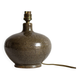 Mouse grey stoneware lamp base, 1960s