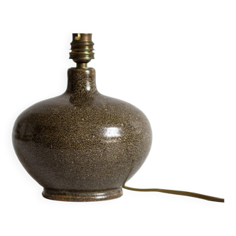 Mouse grey stoneware lamp base, 1960s