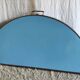 Folding metal and formica table in blue - 1960s/70s