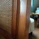 Set of 4 wood and leather chairs