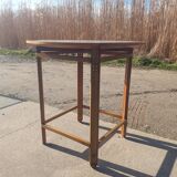 Table d'appoint italienne vintage Giorgetti Galaxy en bois blanc