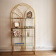 Etagère en verre et métal doré