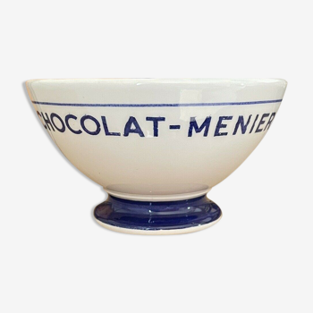 Bowl in faience chocolate menier advertising grocery hbcm