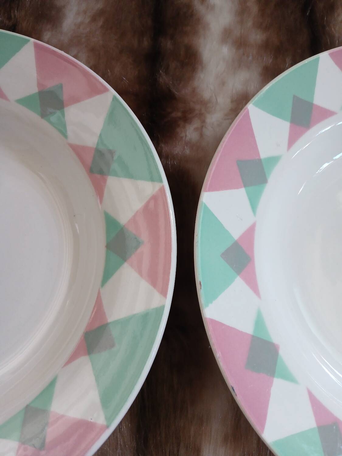 11 antique deep plates from Digoin and Sarreguemines