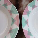 11 antique deep plates from Digoin and Sarreguemines