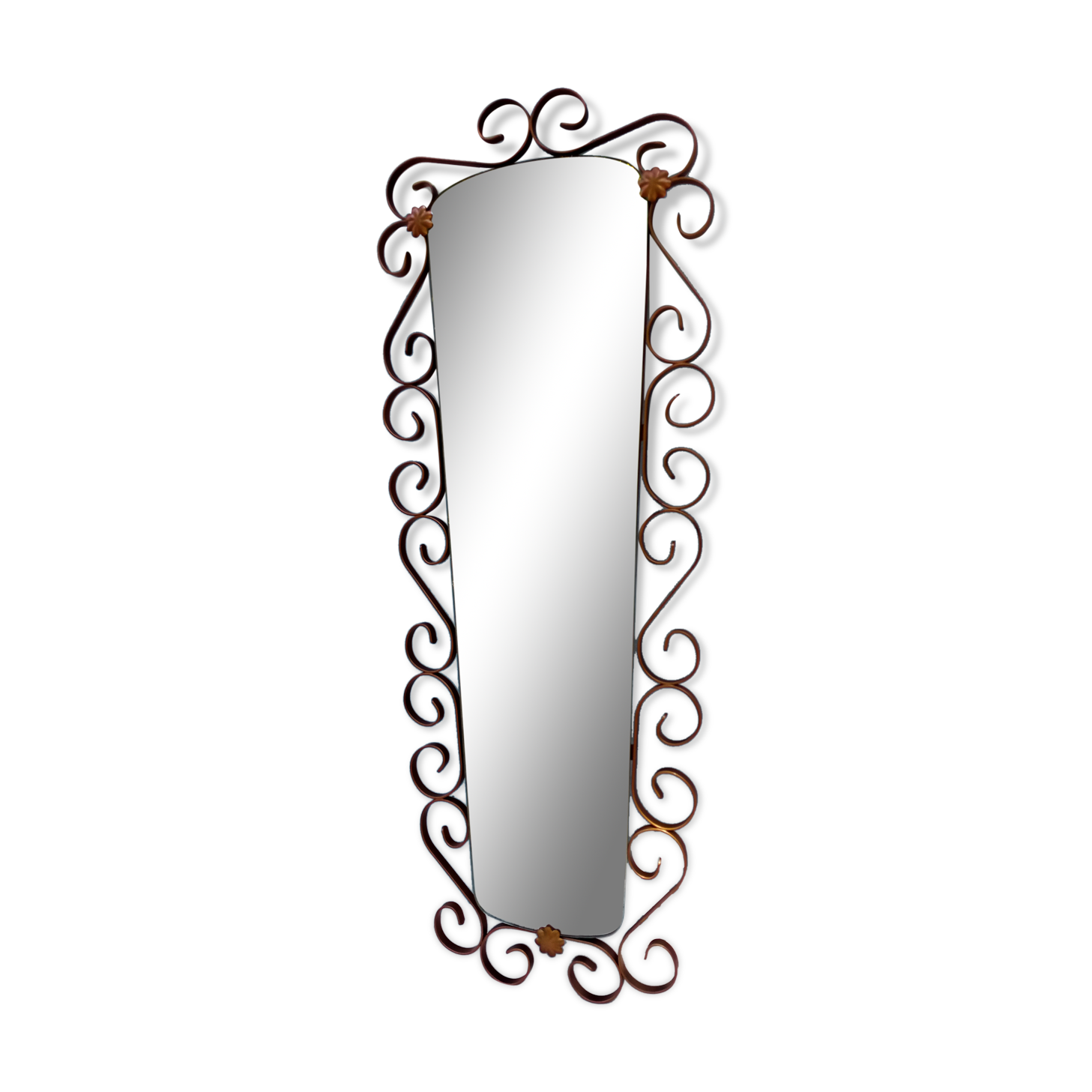 Wrought iron mirror 1960 117x46cm