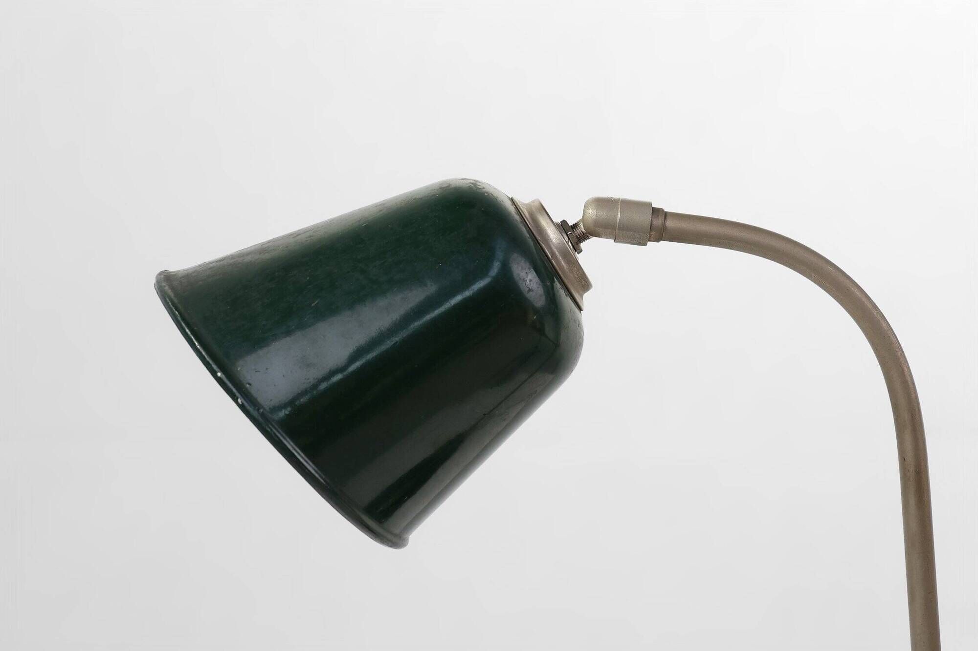 Vintage Industral Metal Desk Lamp, France, 1920s