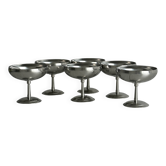 set of 6 18/10 stainless steel metal bowls