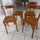 Suite of 4 chairs by Bistrot Baumann vintage 1960s