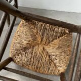 Trio rustic chairs in oak straw