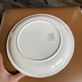 12 Assiettes Digoin à fleurs marron