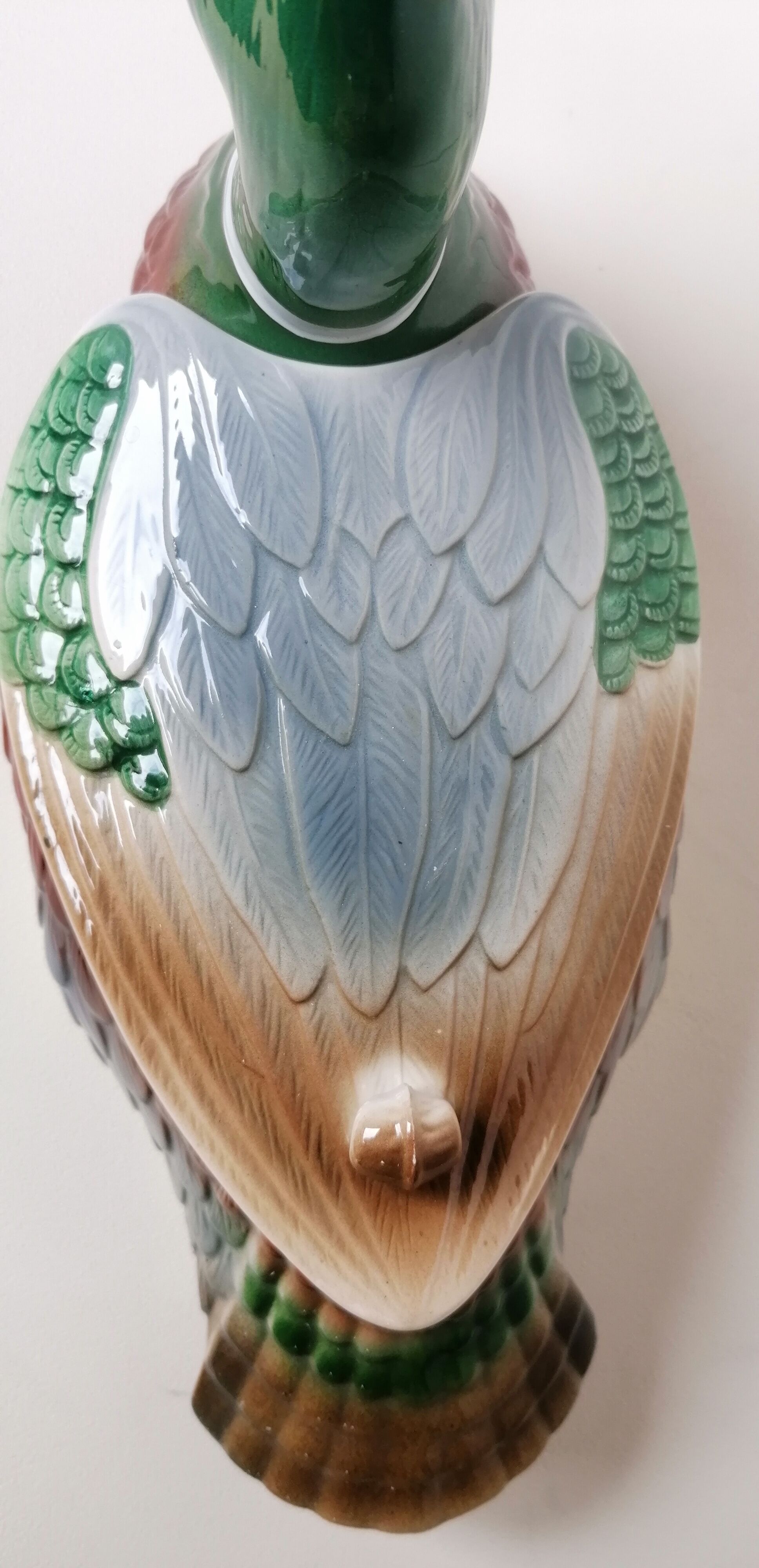 Empty pocket duck Francesco Guarino slip majolica