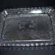 Antique rectangular molded crystal tray, 1920