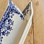Saucière ancienne terre de fer Longchamp modèle Rouen XIXe