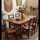 Set of 6 chairs in straw and solid wood.
