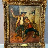 Edouard John E. Ravel is an artist born in Switzerland in 1847 and died in 1920, HST tavern scene