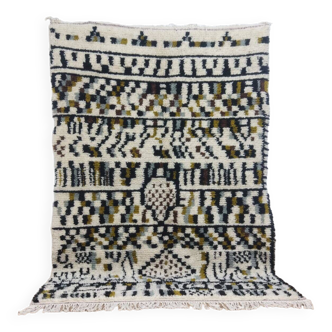 220x150 cm Beni ouarain rug, Moroccan handcrafted