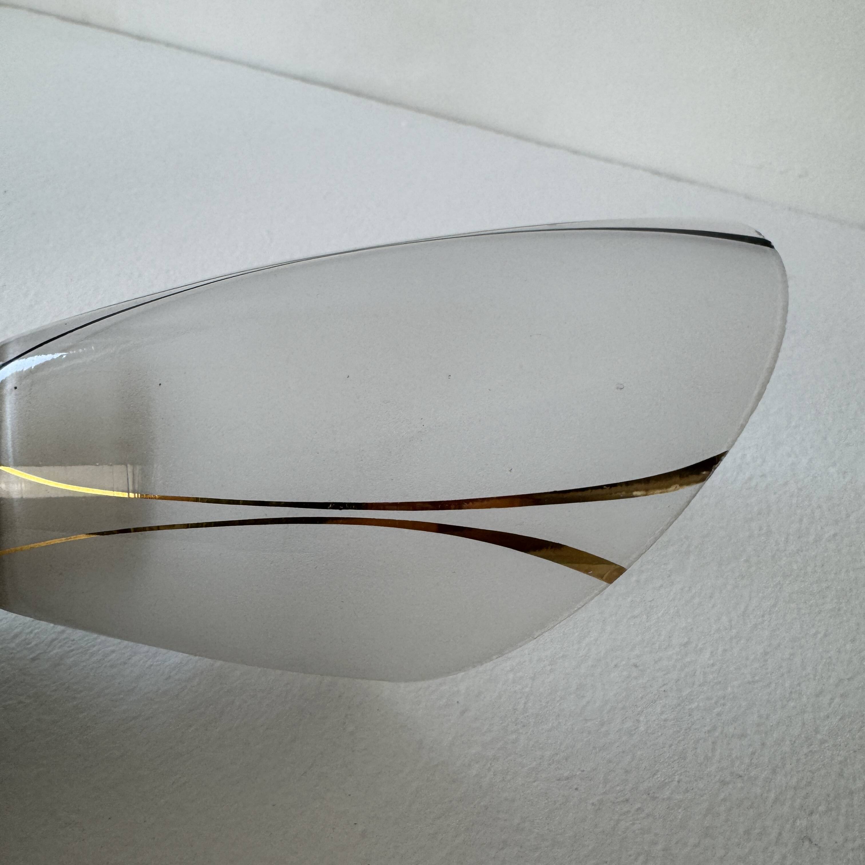 Lot of 3 old 1950 vintage slanted wall lights