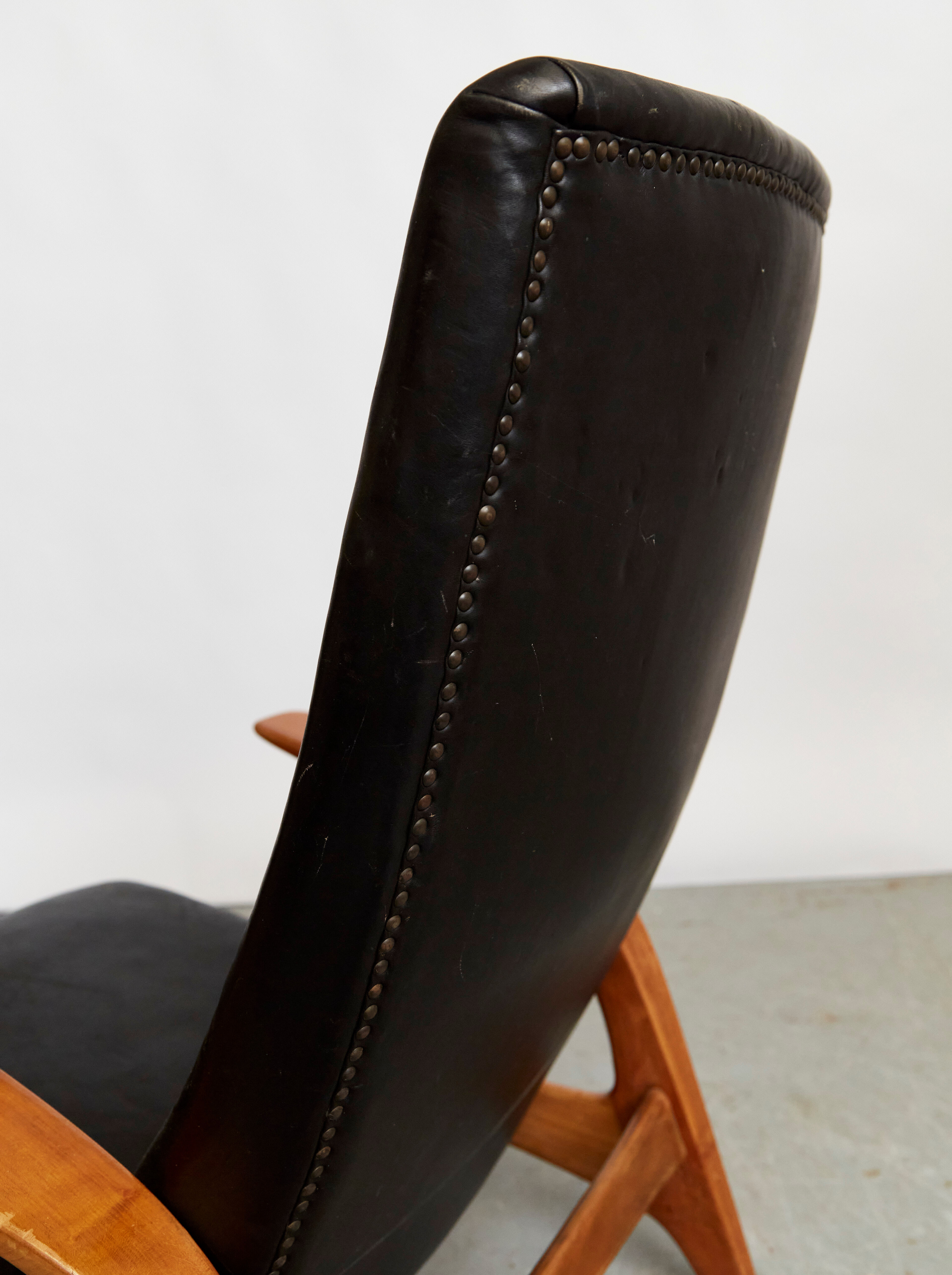 Rolf Rastad & Adolf Relling "Rock'n Rest" Chair and Ottomane for Arnestad Bruk