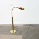 Vintage Hollywood Regency brass floor lamp by designer Florian Schulz, 1970s.