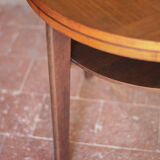 Vintage table, wooden table, two-tier table, living room table, side table.