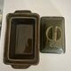 Beurrier vintage en majolique verte
