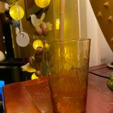 Lot de 6 verres en couleur ciselés