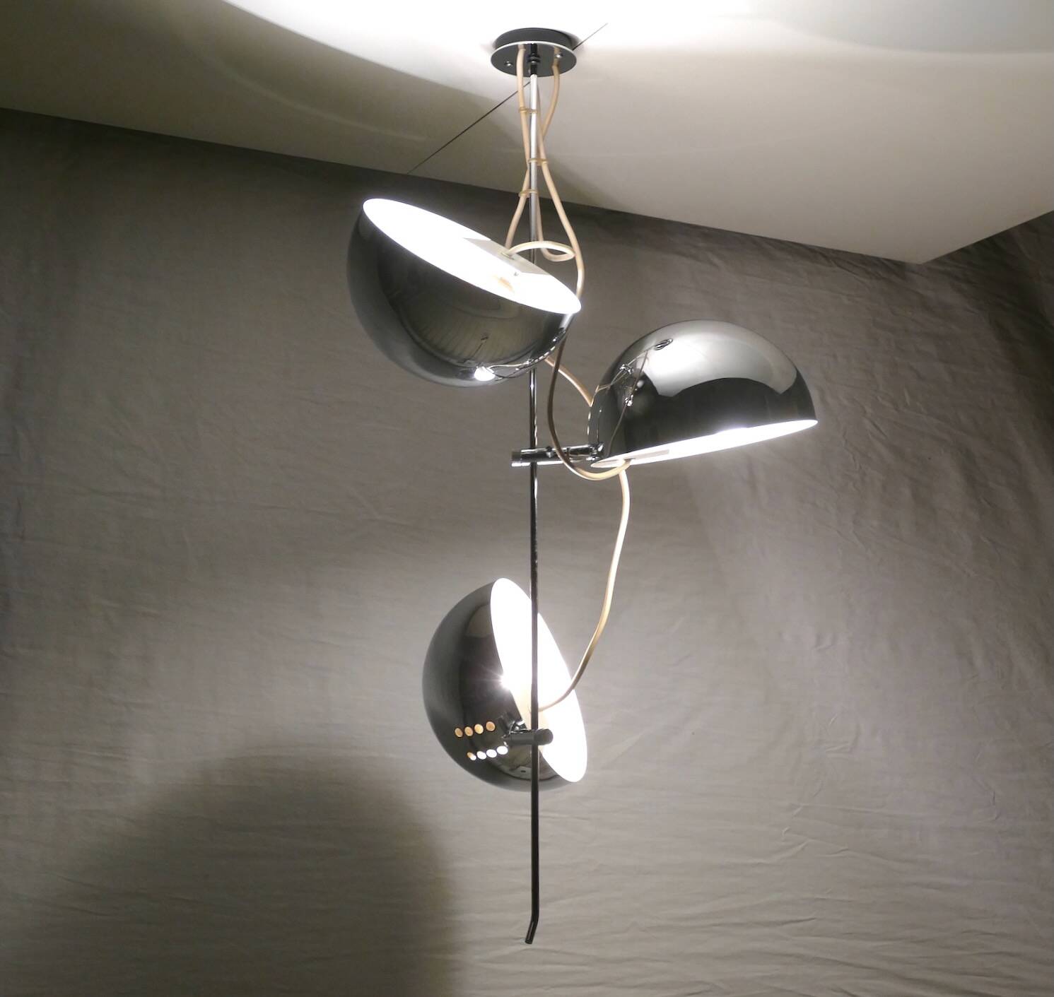 Rare A25 Alain Richard pendant light, Disderot edition, 1960