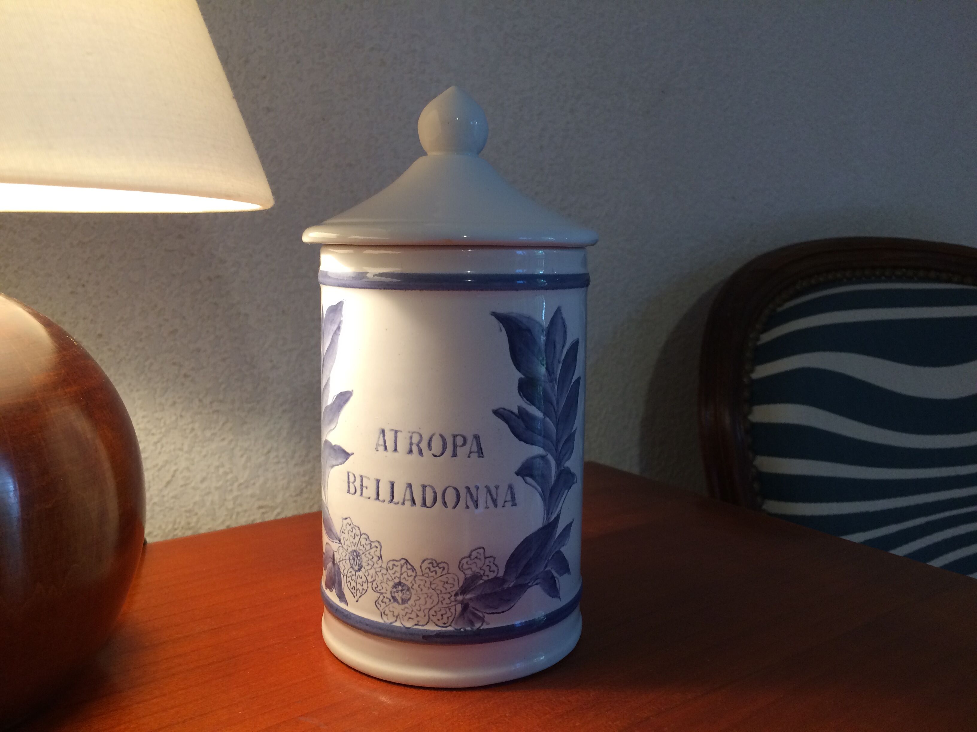 Pair of ceramic pharmacy pots