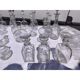 Lot de 20 carafes en verre et cristal