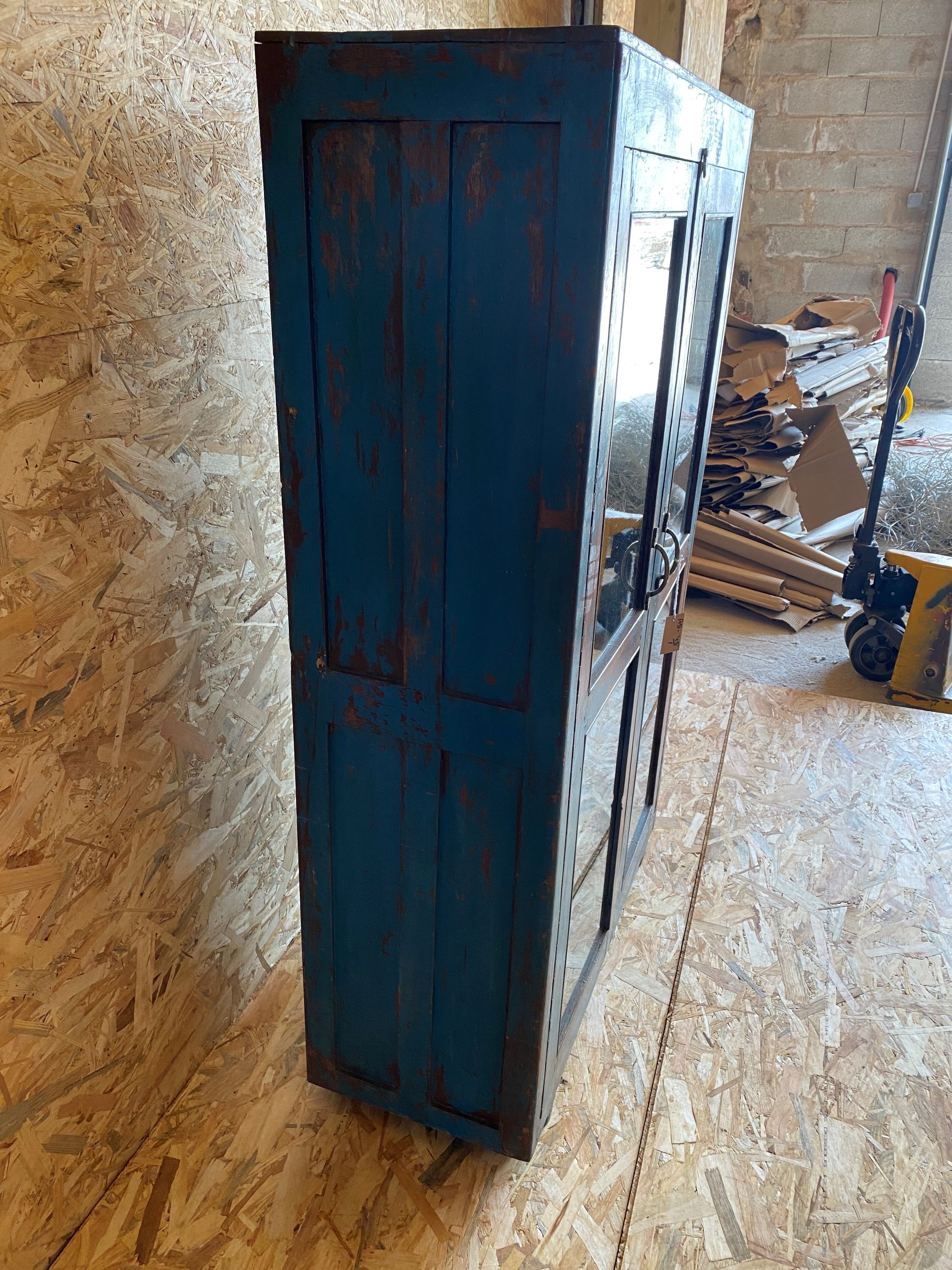 Glass cabinet in old teak