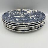 6 flat plates vintage Myott Meakin