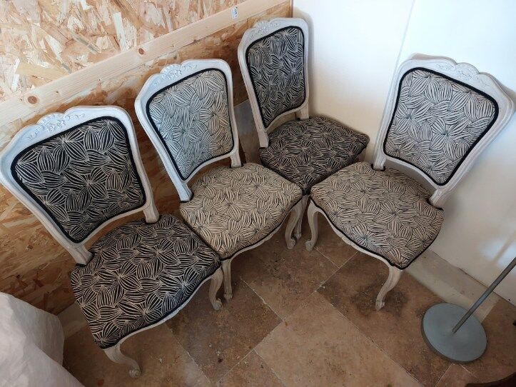 4 chaises Louis xv