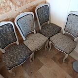 4 chaises Louis xv