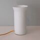 Memphis style white opaline cylindrical table lamp, 1970-1980