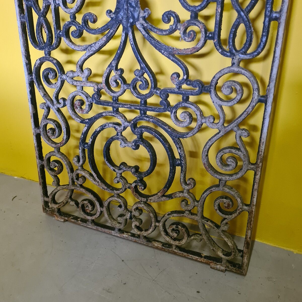 Old french cast iron door fence, 1950s